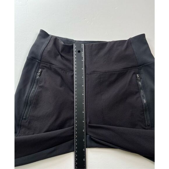 Athleta Headlands Hybrid Tight Zip Pockets Zip Back Ankle Black Size 10 353469 - Picture 7 of 11